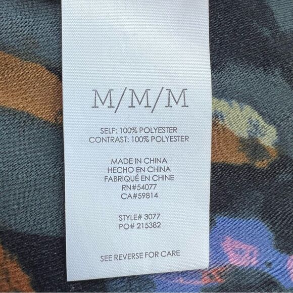 CAbi 3077 Abstract Black Multicolored Flaunt Wrap Sleeveless Blouse - Picture 6 of 12